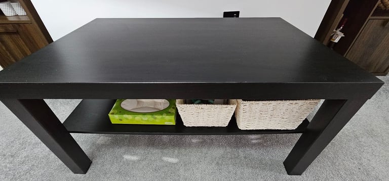 Ikea black coffee table
