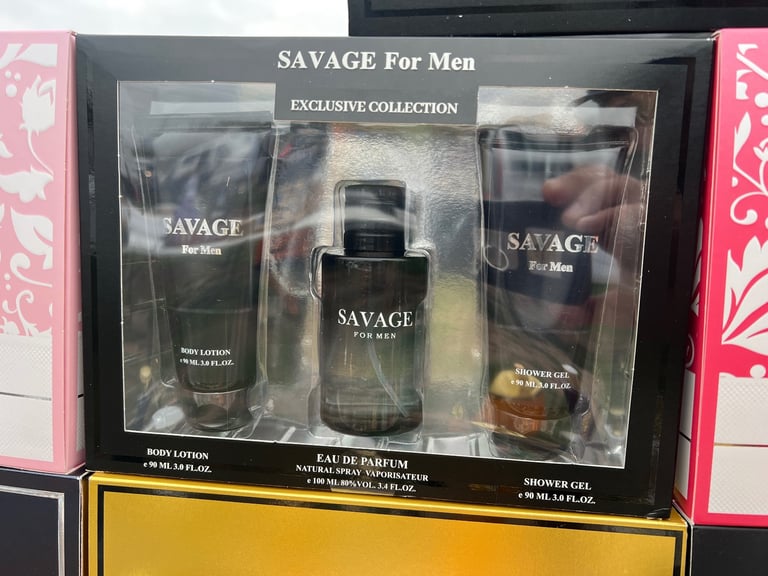 Savage Perfume, shower gel, lotion gift set 