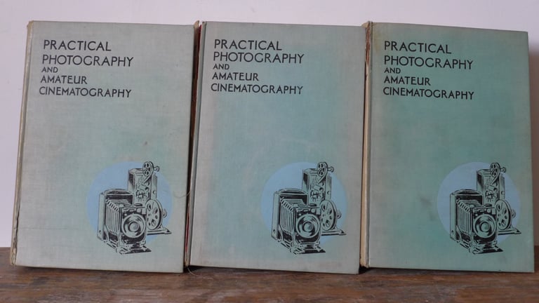 COLLECTABLE: PRACTICAL PHOTOGRAPH AND AMATEUR CINEMATOGRAPHY VOLUMES 1, 2 & 3. Hardback books.