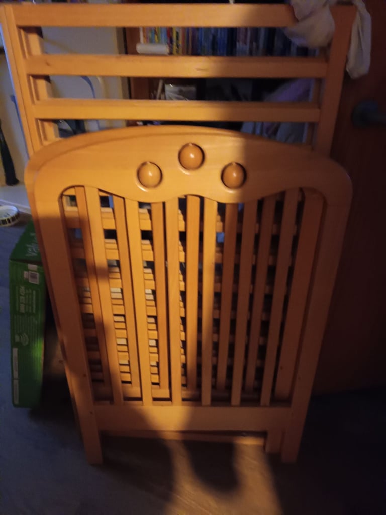 SOLID PINE BABYS COT AS NEW.