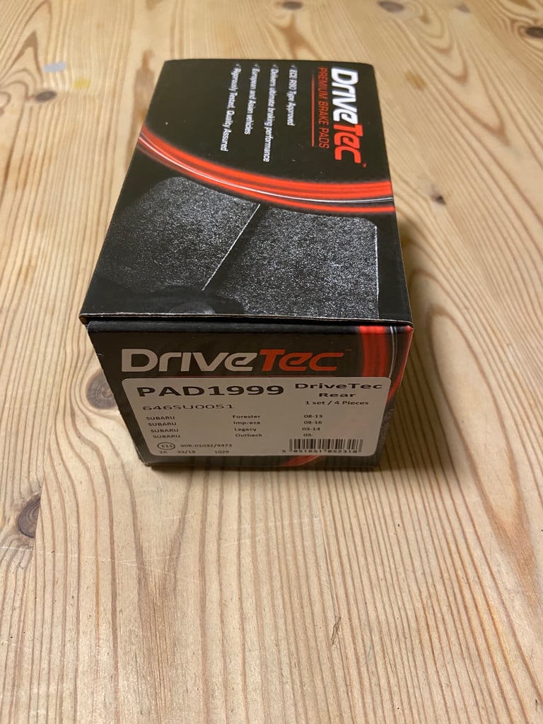 Subaru rear Brake Pads Drivetec PAD1999, 646SU0051