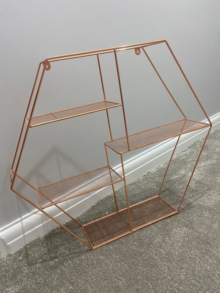 Rose gold shelves 