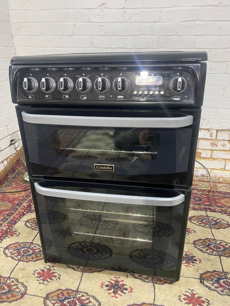 Beautiful 60CM Cannon Black Electric Cooker With Dual Grill/Oven For Sale