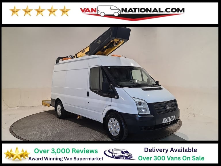 2014 14 FORD TRANSIT 2.2 TDCI 350 L2 H2 FWD 123 BHP MWB CHERRY PICKER DIESEL