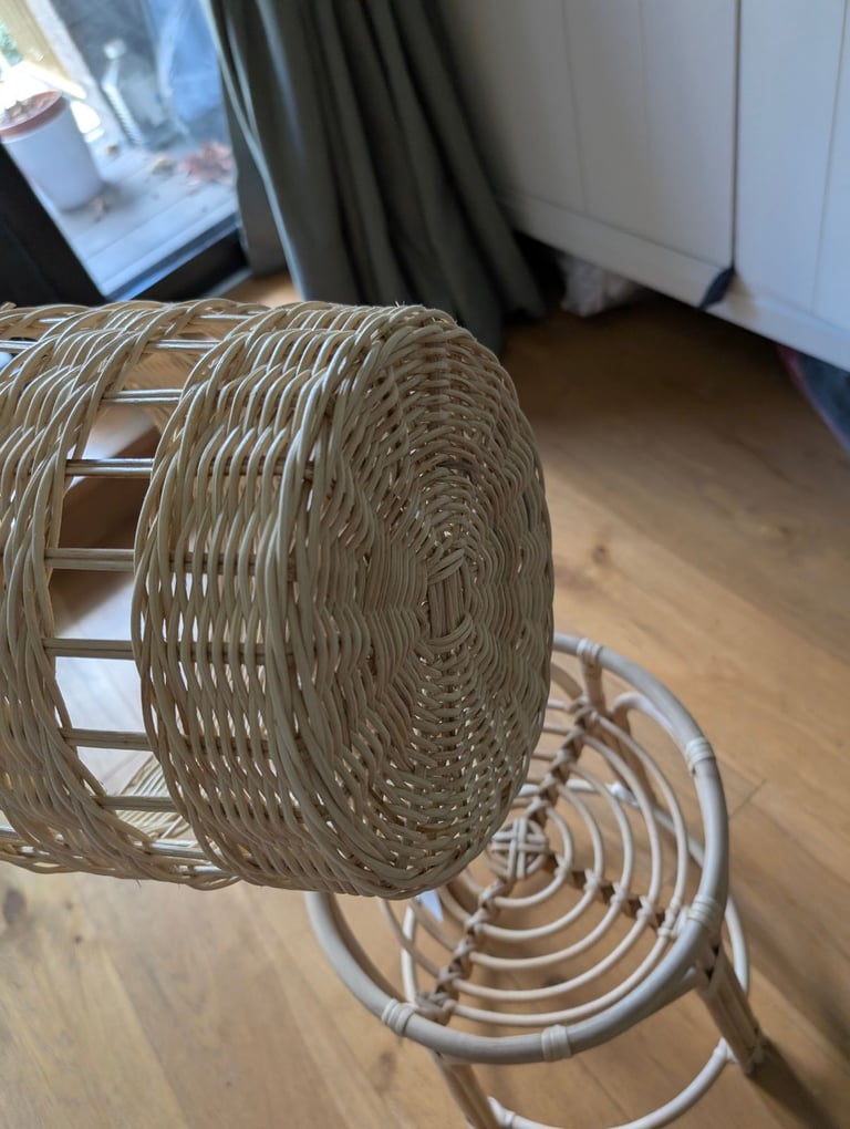 IKEA TOLKNING plant stand, handmade rattan, 66 cm RRP £45