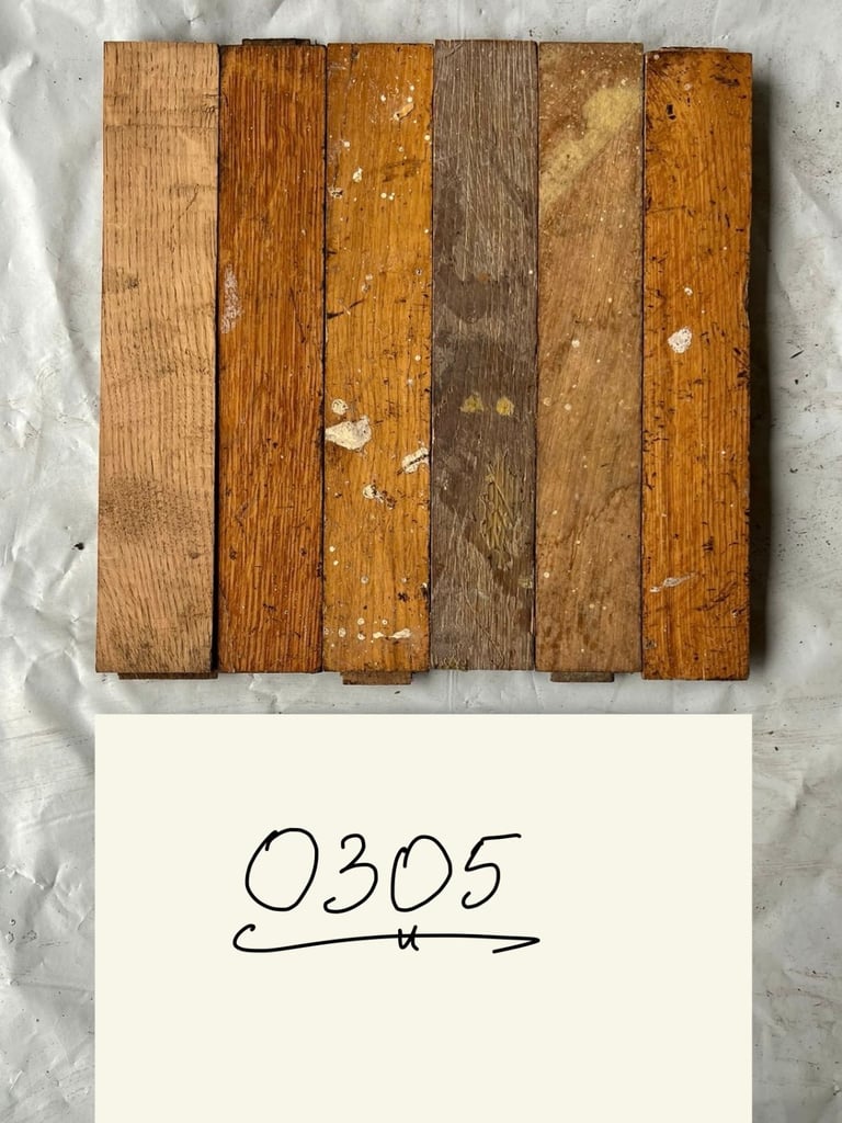 image for 🌿 O305 — Reclaimed Oak Parquet Flooring (30 x 5 cm) @wood_job_uk