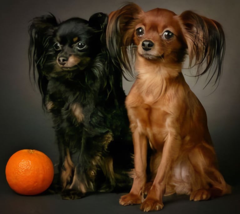 Purebred Russian Toy Terrier puppy long-haired