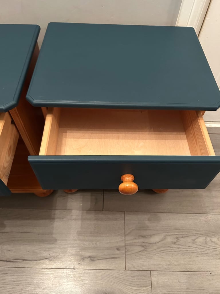 Pine bedside drawers x 2 