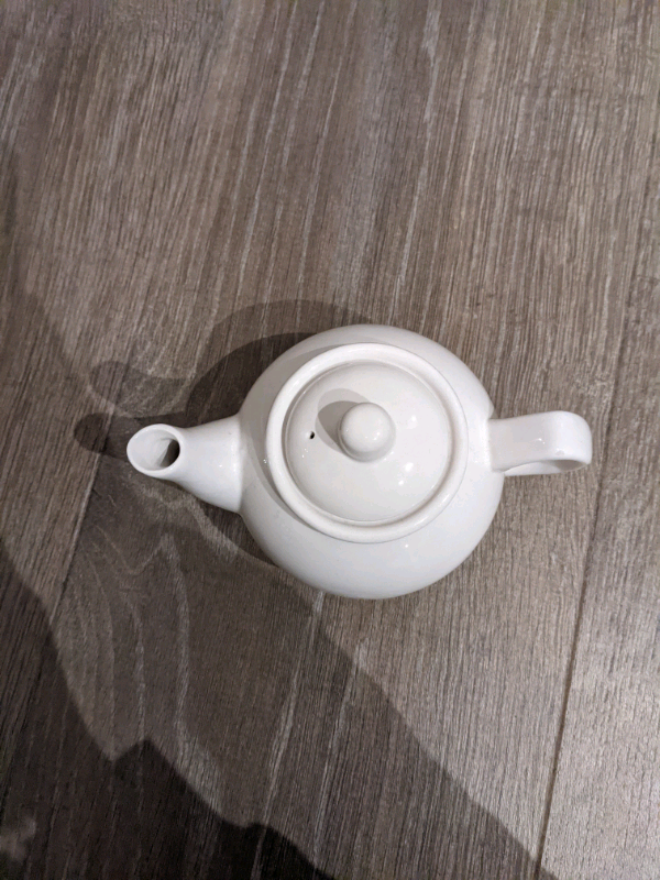 White porcelain teapot