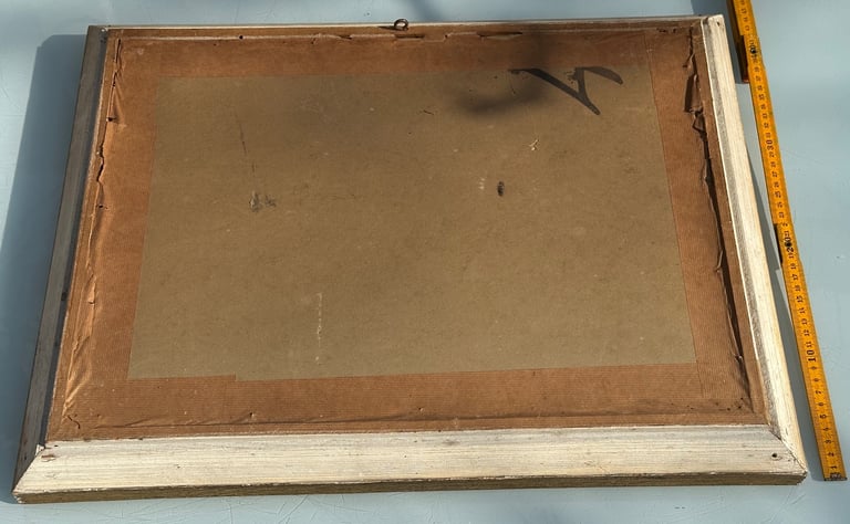 ANTIQUE FRAMED CHINESE SILK EMBROIDERY TAPESTRY PICTURE, 78x45cm - 1900s - WILL POST!