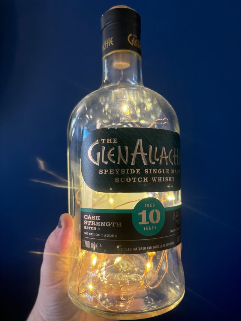 Job Lot of 11 Fairylight whisky bottles - perfect for a wedding, Burns Night or other event! 