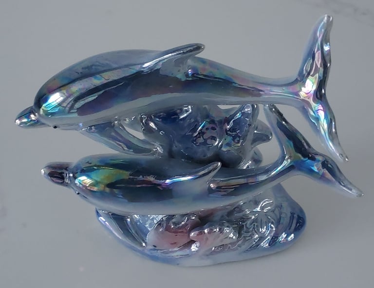 Ceramic Dolphin Figurine A024 16 cm Tall