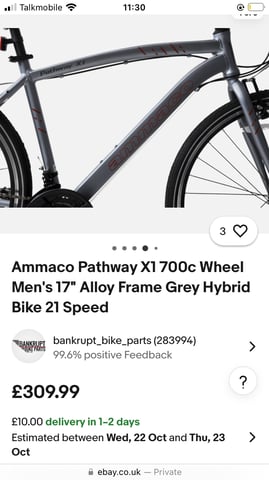 Ammaco hibrid bike almost new in Scunthorpe, Lincolnshire Gumtree - Main Image