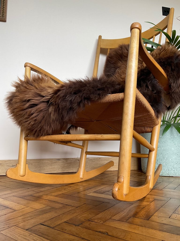 Mid century Danish Hans j Wegner rocking chair 