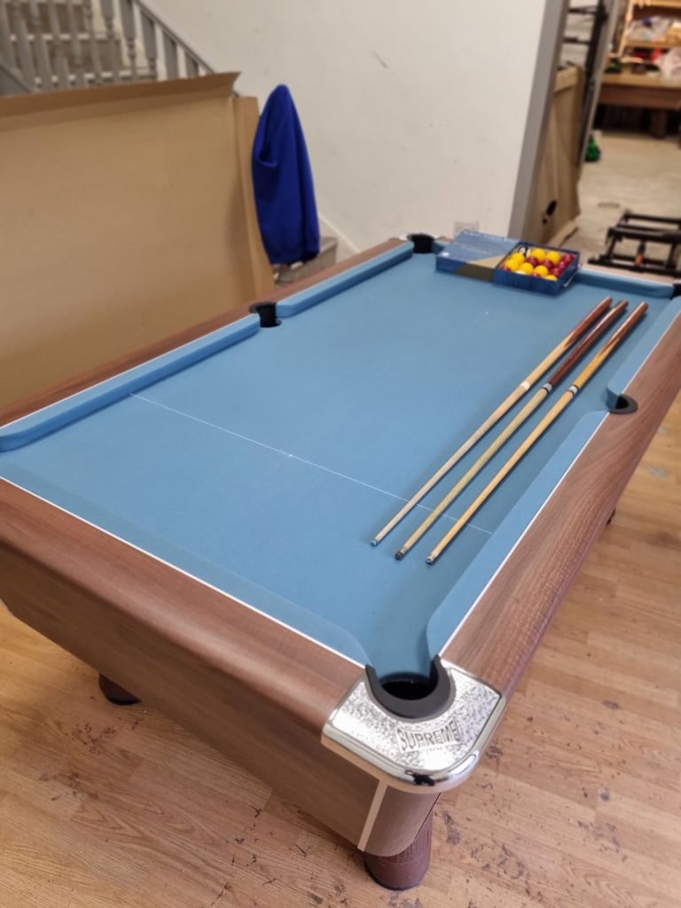 Supreme winner 7 x 4 Domestic pool table  Walnut effect.  