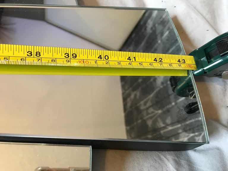 Elegant Stylish WEST DECOR very large mirror black 110.5cm or 43.5 inch dia  Light weight