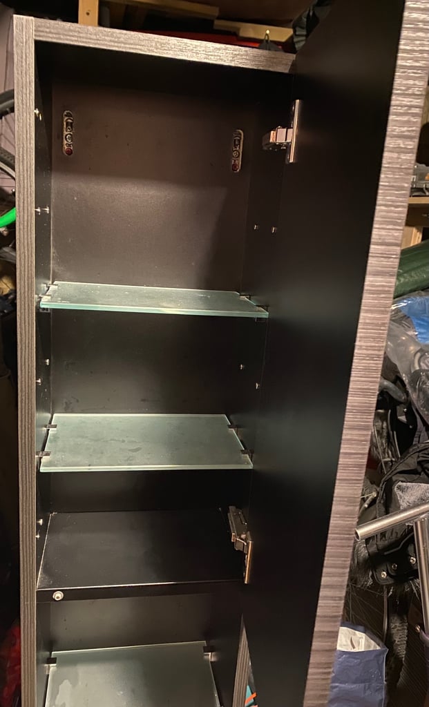 Grey slimline vanity cupboard 