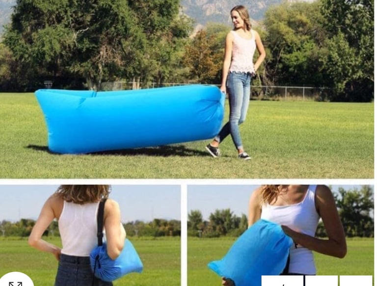 Air Puff: The Breeze Filled Lounger Portable Inflatable Sofa