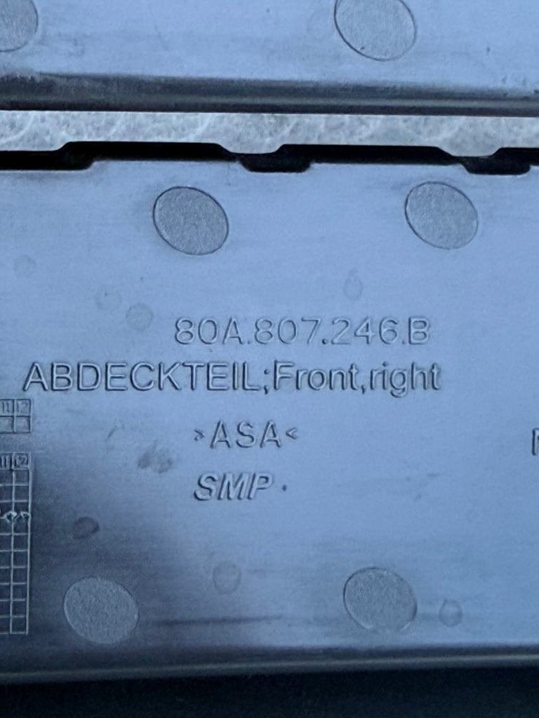 AUDI Q5 S LINE SQ5 80A 2017-2020 FRONT BUMPER RIGHT LOWER GRILLE  GENUINE