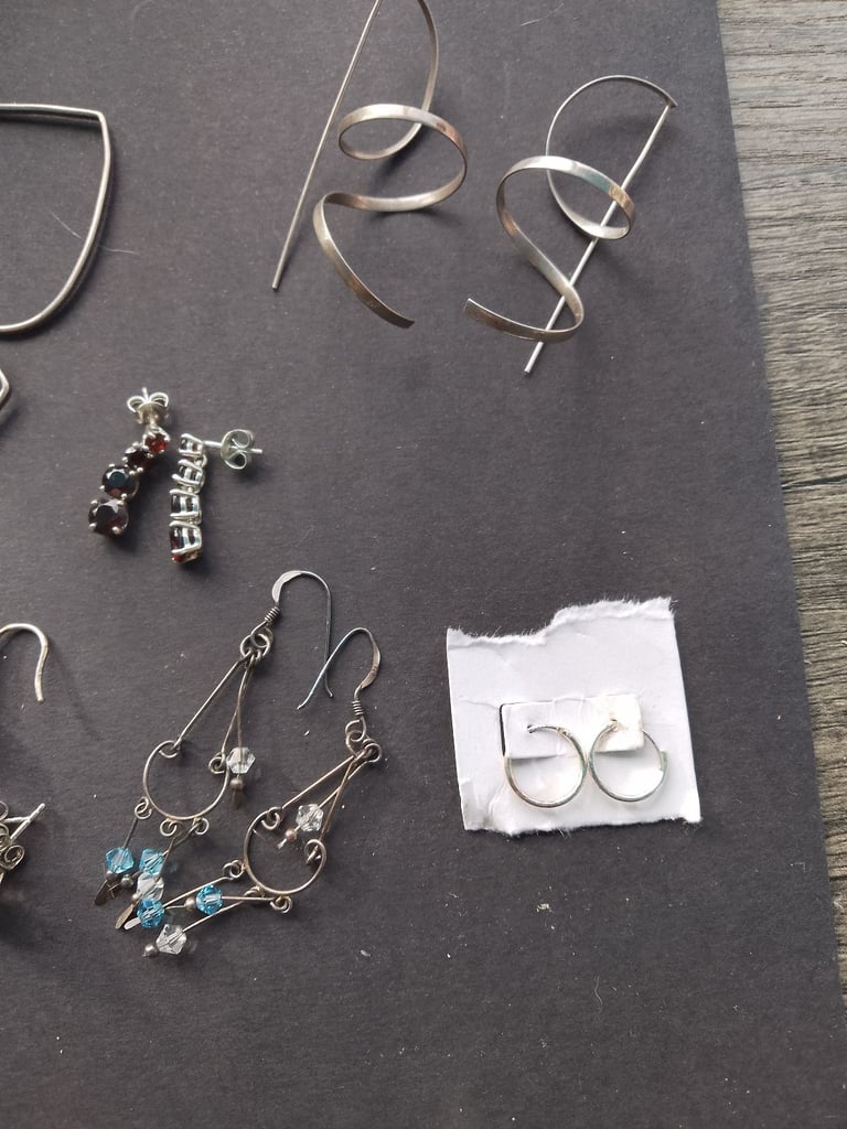 Job lot of 925 silver earrings 