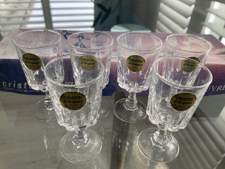 Box of 6 Crystal Liquor Glasses