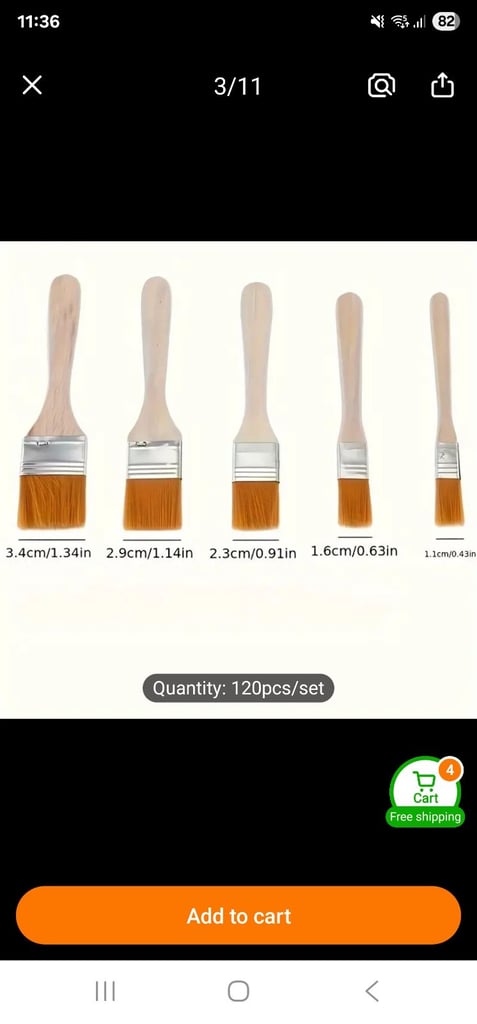 JOB LOT PaintBrushes. 240 Pieces