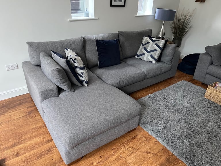 image for Next Large 3 seater chaise sofa