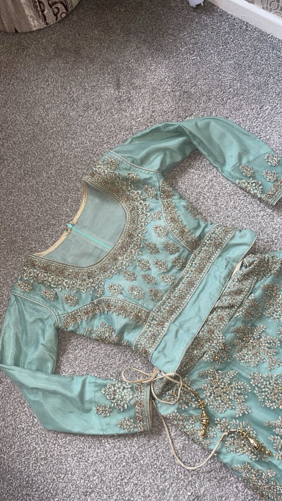 Bridal Dress Mint/bluey - Small Size 8-10