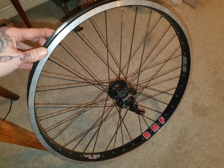 Planet X BMF 24inch Front Wheel. Disk & rim brake compatible.
