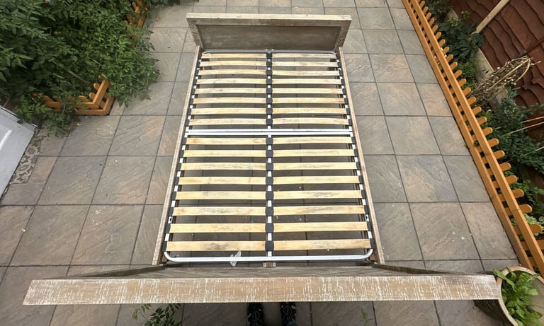 Barker & Stonehouse Reclaimed Wood 4FT6 Double Size Bed Frame - Great Condition