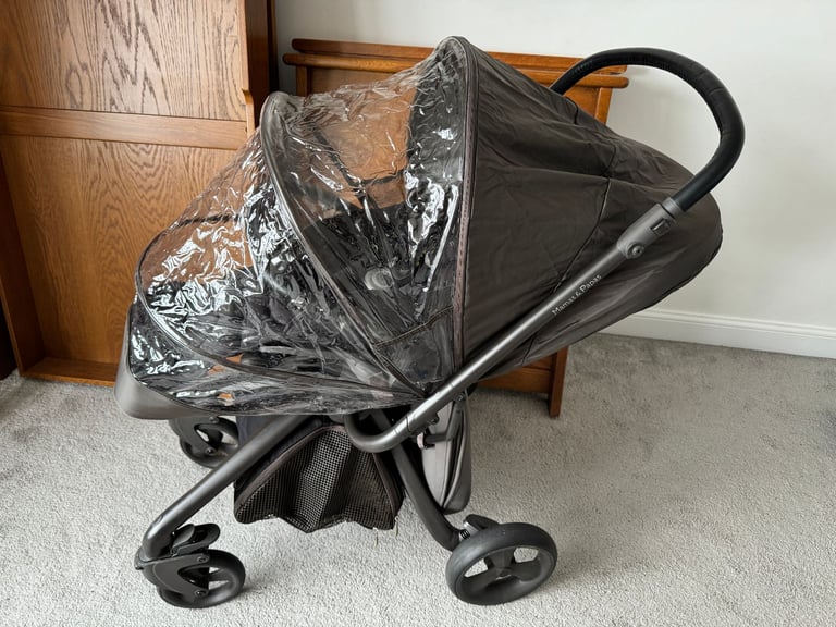 Mamas & Papas MYLO Pushchair Pram System - Black/Lime Green (Good condition)