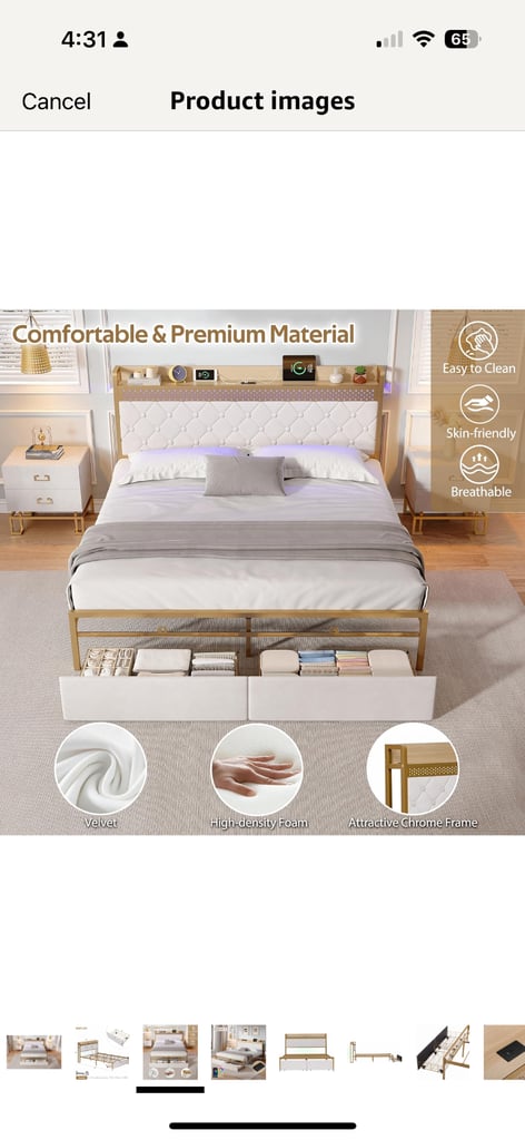 image for Double bed stylish for bedroom
