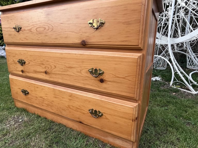Solid Pine Chest Of Drawers