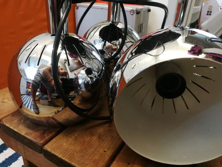 Cascade lamp vintage metal 1970 mid century modern