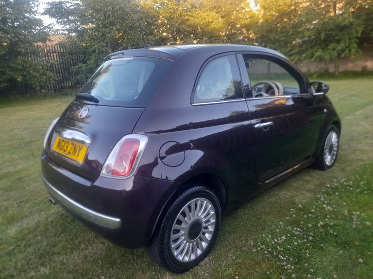 2013 FIAT 500 1.2i LOUNGE LIMITED PURPLE ULEZ FREE MOT  02/2026 SUPERB