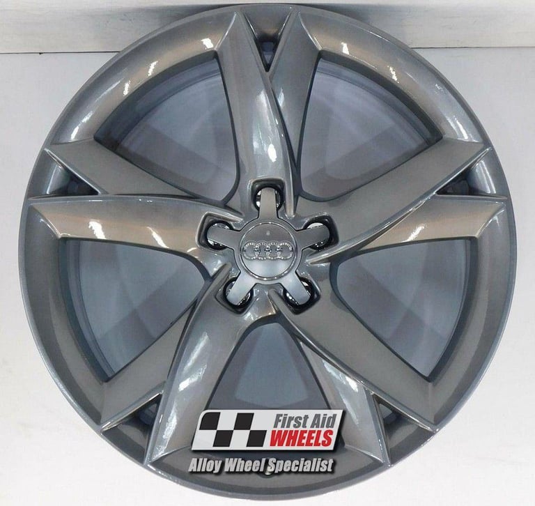 R335GG Swap AUDI A5 S5 4X 19'' GENUINE 5 Y SPOKE GLOSS CARBON GREY ALLOY WHEELS