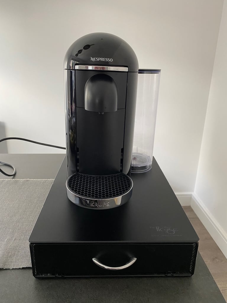 Nespresso Vertuo Plus Coffee Machine by Krups, Piano Black 