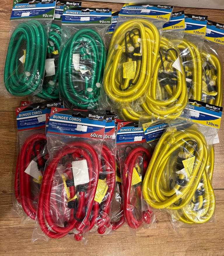 image for Bungee cords ( price for each pac £3,or 4 packs for £10.)