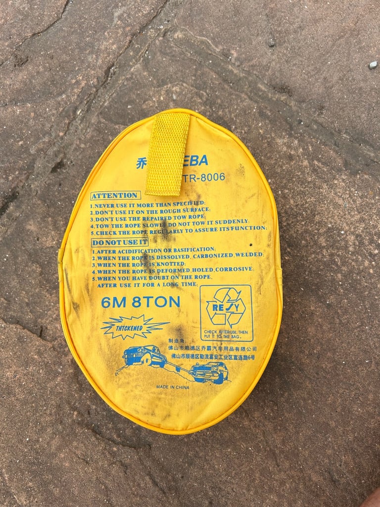 6 mtr 8 Ton tow strap
