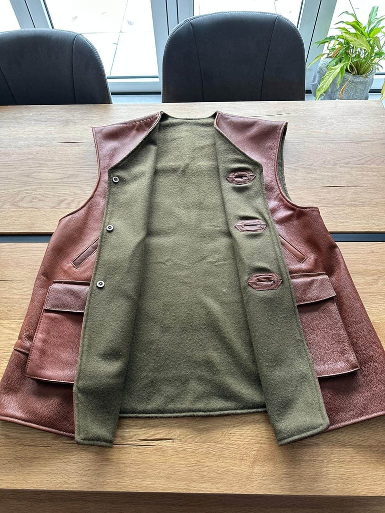 Leather Shooting Jacket / Gilet - excellent condition