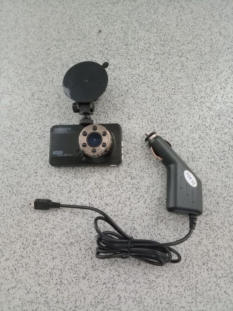 ORSKEY Dash Cam 1080P Full HD Front and Rear Dual Camera 170° Wide Angle Day And HDR Night Vision