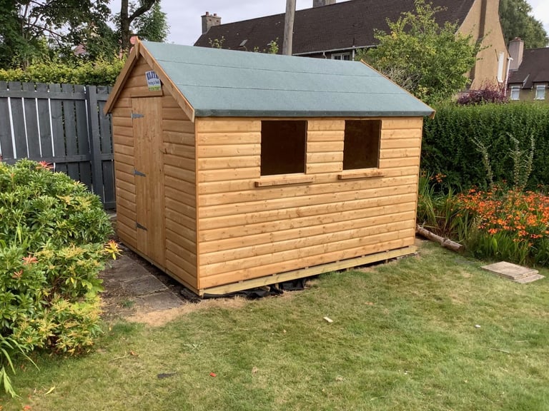 Heavy Duty 10x8 Apex 20mm Log effect 