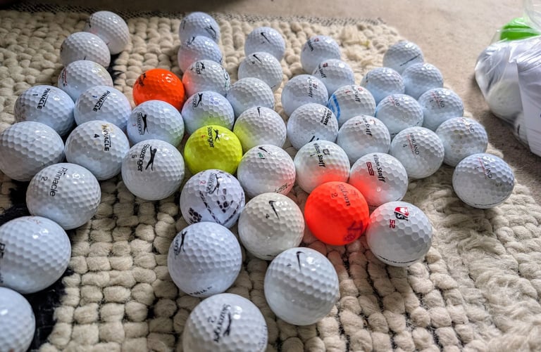 50 Golf Balls - B Grade, Mixed Brands