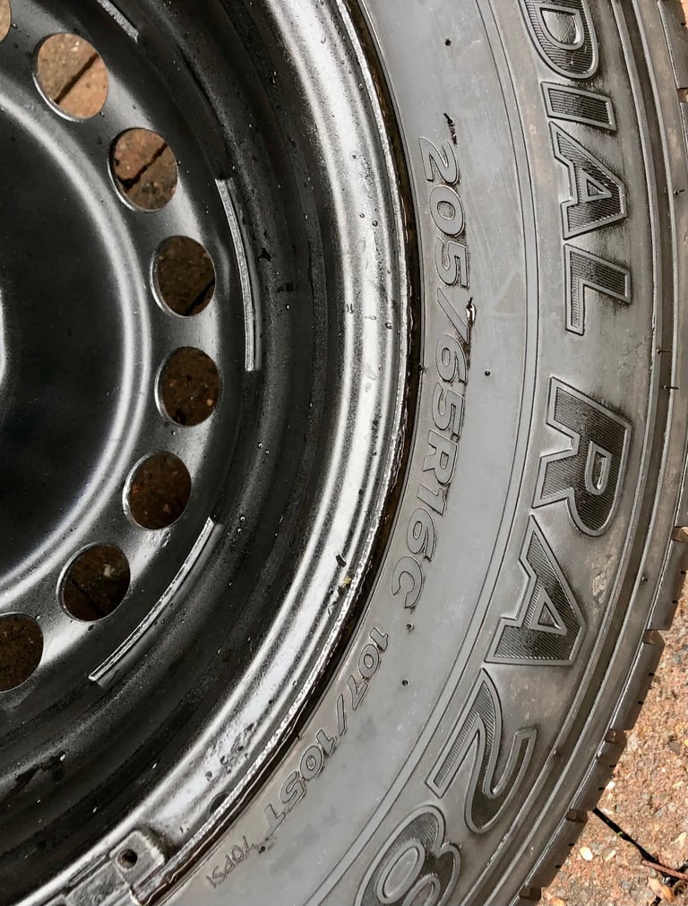 Full size 16" Steel Spare Wheel and new tyre