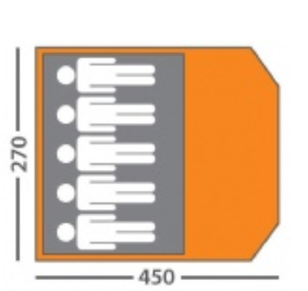 Hi-Gear Atakama 5 Family Tent with side and front entrance
