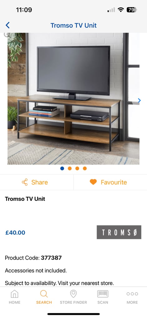 Brand New Tromso Tv stand and matching coffee table 