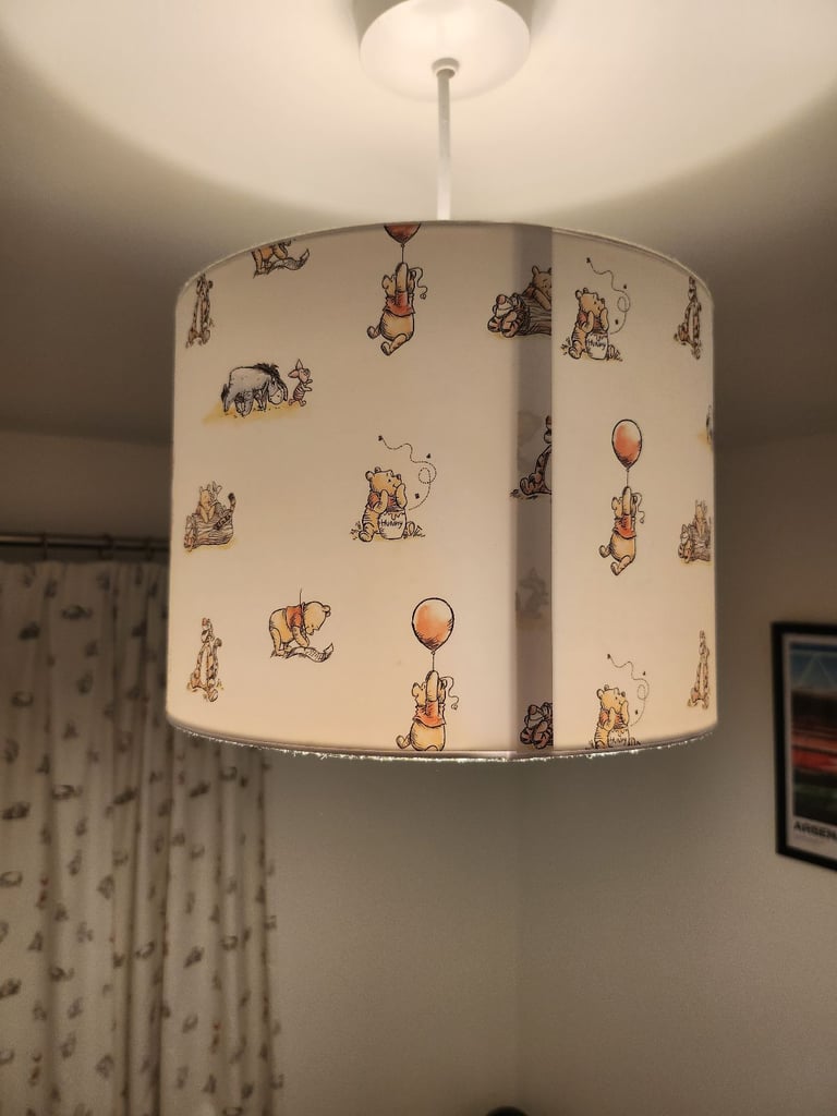 Nursery/kids bedroom curtains + lampshade