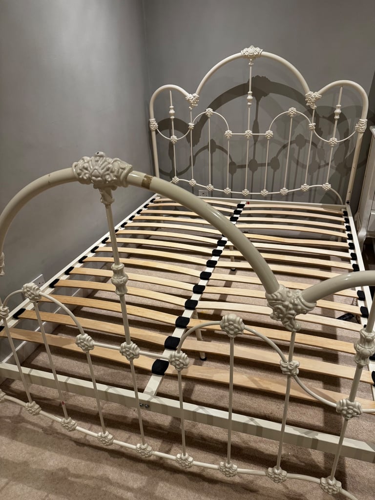 image for Somerset Cream metal bed frame used