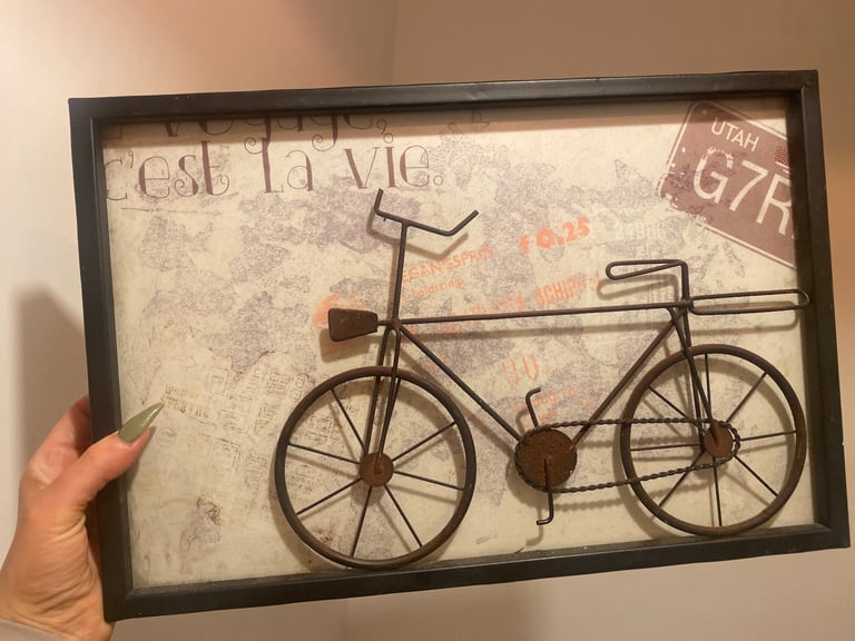 image for Metal bike wall art 
