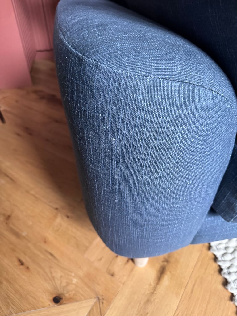 LOAF 3-seater sofa in navy blue linen